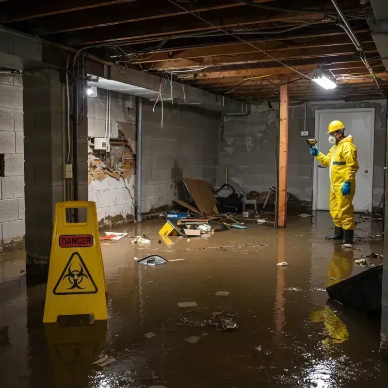 Flooded Basement Electrical Hazard in Moore County, TN Property